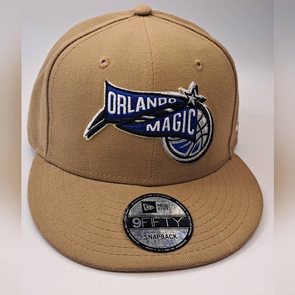 Orlando Magic Hat Cap Snap Back Brown Blue NBA Basketball  9Fifty New Era Mens